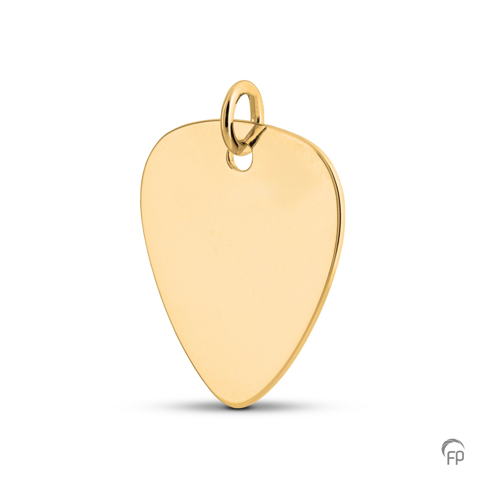 Hanger plectrum uit deze gedenksieraden collectie muziek is te bestellen in zilver, geelgoud en witgoud