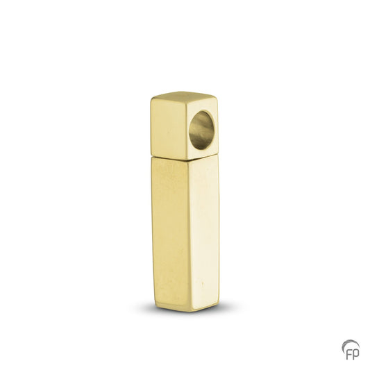Hanger in buis vorm vierkant, de ashangers uit deze collectie gedenksieraden zijn eenvoudig zelf te vullen en te bestellen in zilver, geelgoud en witgoud