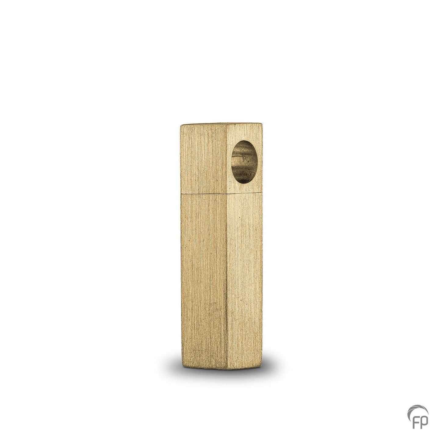Hanger in buis vorm vierkant, de ashangers uit deze collectie gedenksieraden zijn eenvoudig zelf te vullen en te bestellen in zilver, geelgoud en witgoud