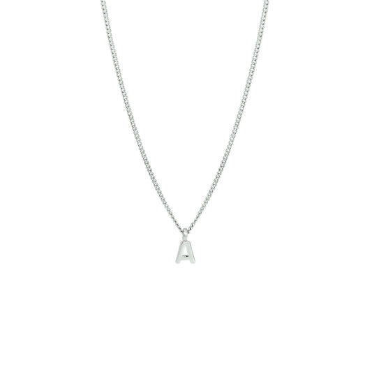 Elegant zilveren 925 sterling collier uitgevoerd met een letter uit onze collectie gedenksieraden. 