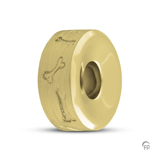 Dieren sieraad, creatief gevormde asbedel. Dit herinneringssieraad is zelf te vullen. Assieraad leverbaar in zilver en 14 en 18 KT witgoud en geelgouden te dragen in combinatie met een bedelarmband.