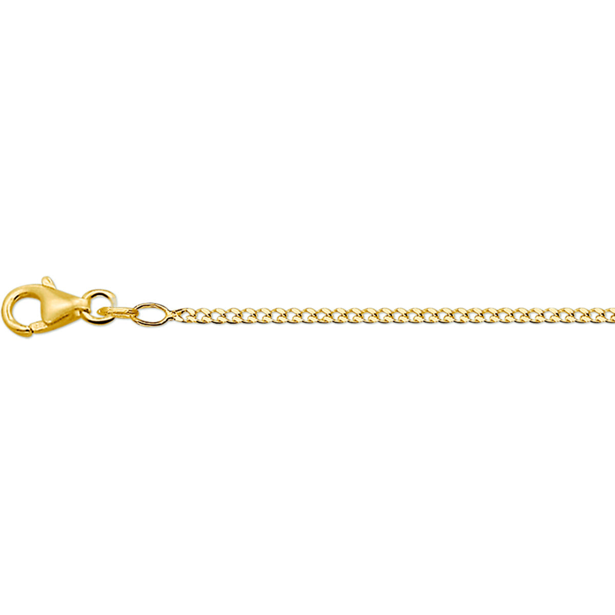 Geelgouden collier gepolijst met gourmette schakel. Een exclusief collier met een trendloos design