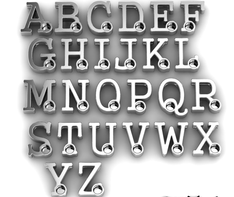 Collier met initiaal/letter  hanger met geboortesteentje naar keuze