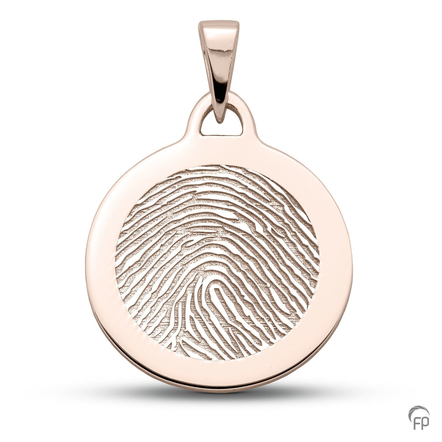 Ronde hanger rond met vingerafdruk als gedenksieraad