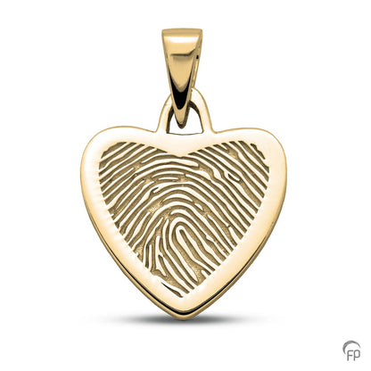 Hanger hart met vingerafdruk als herinneringssieraad