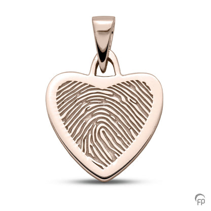 Hanger hart met vingerafdruk als herinneringssieraad