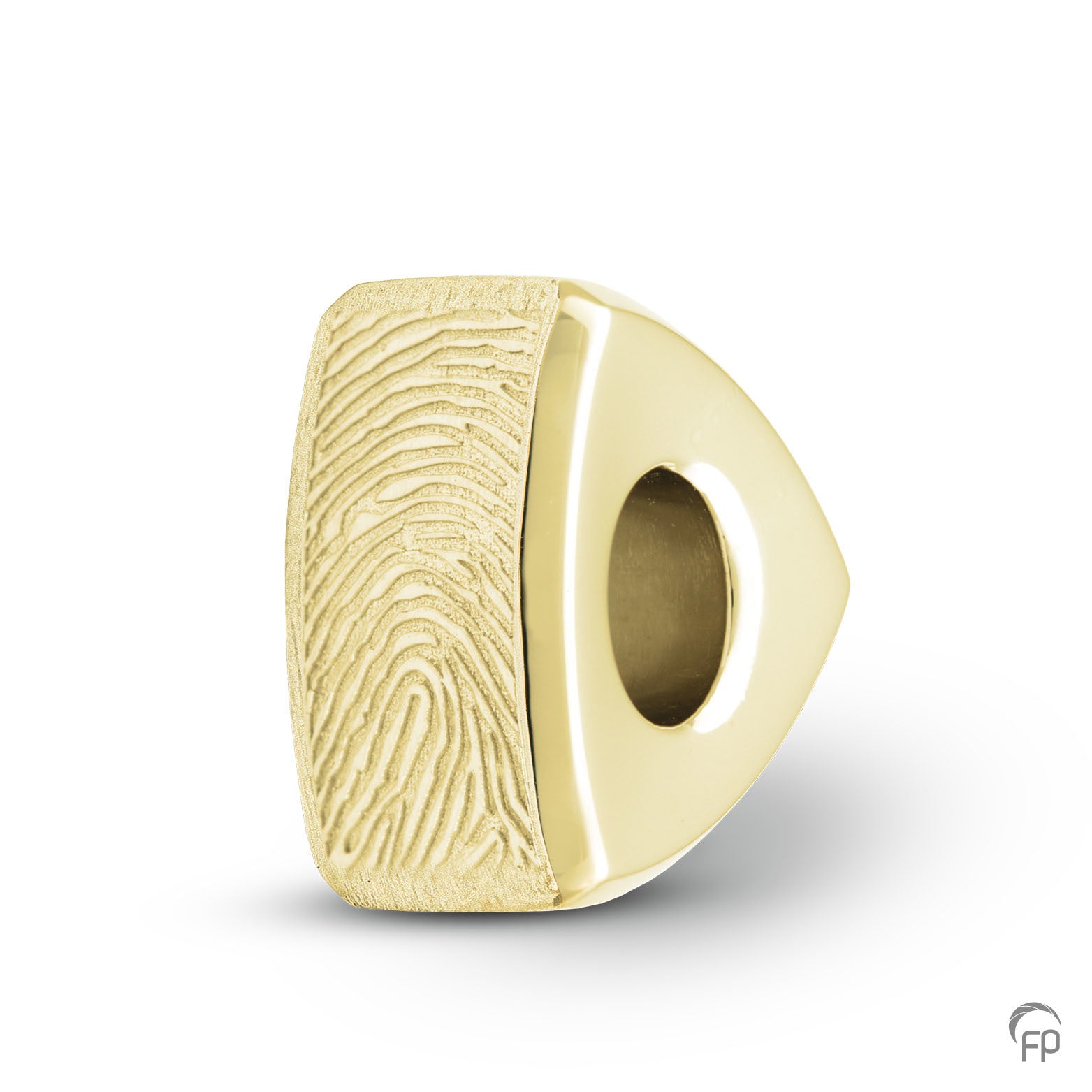 Hoogte: 14 mm, Afwerking: Mat. De gedenkbedel is enerzijds geschikt om as en haar in te verwerken en tevens om een vingerafdruk of andere gravure op af te beelden. 