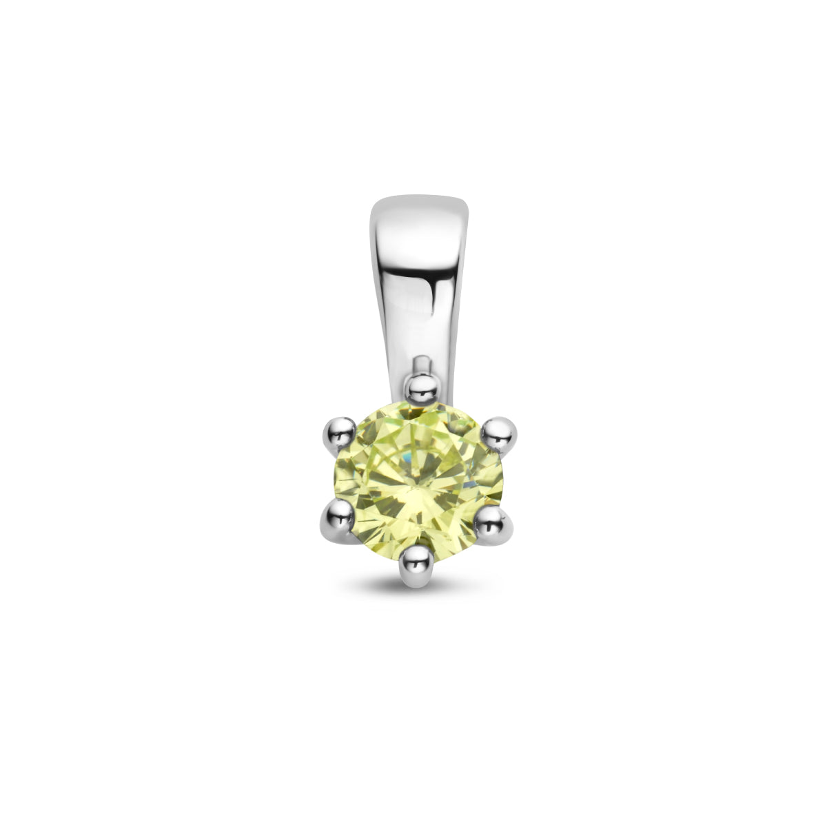 Exclusieve zilveren 925 sterling hanger met zirkonia geboortesteen augustus uit onze collectie geboortesieraden.