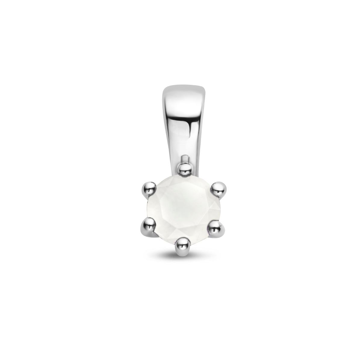 Exclusieve zilveren 925 sterling hanger met zirkonia geboortesteen juni uit onze collectie geboortesieraden.
