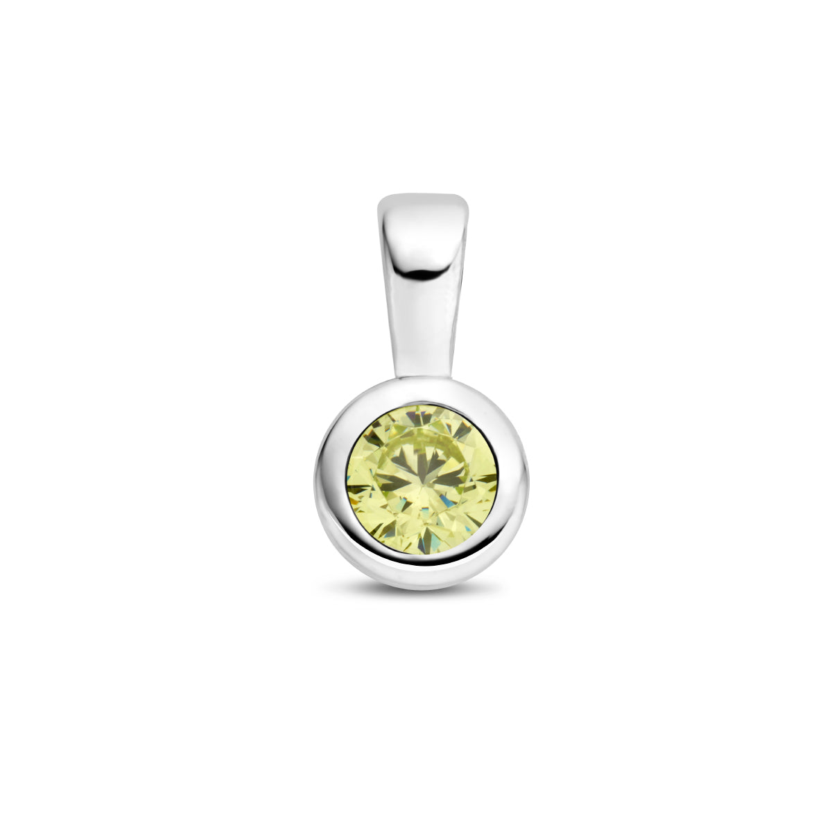 Exclusieve zilveren 925 sterling hanger met zirkonia geboortesteen augustus uit onze collectie geboortesieraden.