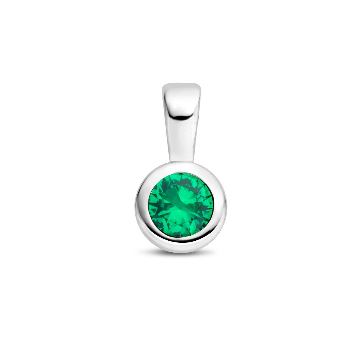 Exclusieve zilveren 925 sterling hanger met zirkonia geboortesteen juni uit onze collectie geboortesieraden.