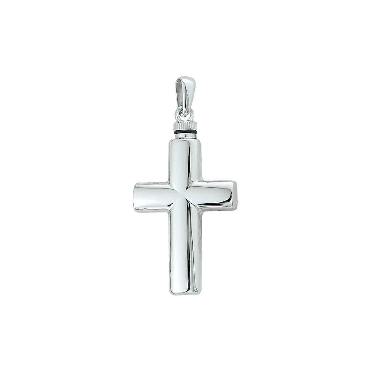  Zilveren ashanger kruis, gedenksieraad is geschikt om as en ook haar in te verwerken. Kenmerken van dit sieraad zijn dat ze mooi zijn afgewerkt en zo subtiel gemaakt dat ze niet direct herkenbaar zijn als ashouder.